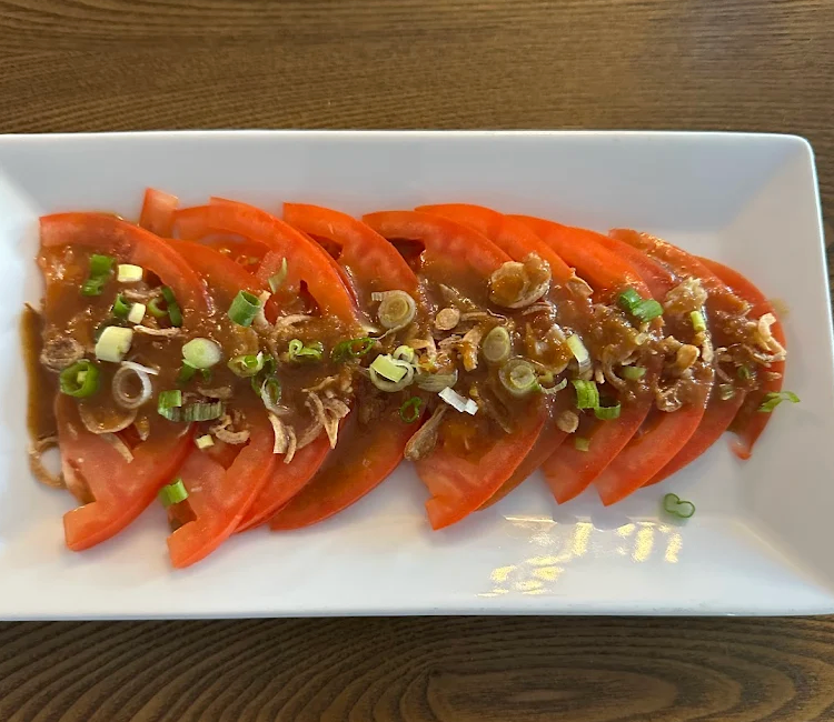 Sliced Tomatoes With Miso Sauce